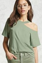 Forever21 Destroyed Slash Sleeve Tee