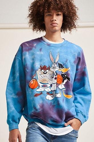 Forever21 Tune Squad Bleached Sweatshirt