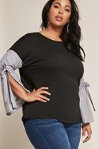 Forever21 Plus Size Contrast Sleeve Top