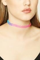 Forever21 Hot Pink Multicolored Tattoo Choker