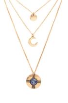 Forever21 Layered Moon Pendant Necklace