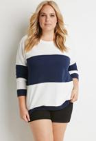 Forever21 Plus Women's  Colorblocked French Terry Sweatshirt