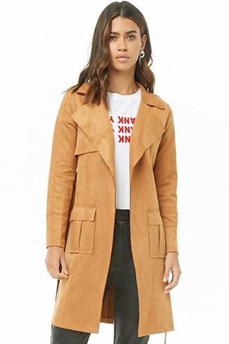Forever21 Faux Suede Raw-cut Jacket