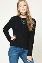 Forever21 Women's  Open-elbow Fisherman Sweater