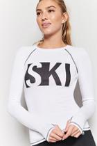 Forever21 Active Ribbed Graphic Ski Tee