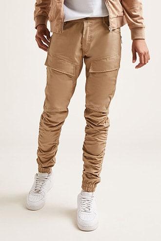 Forever21 American Stitch Ruched Twill Joggers