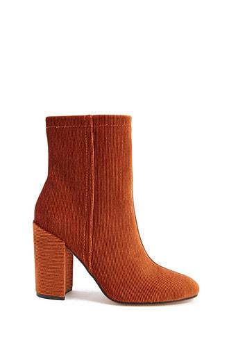 Forever21 Ribbed Velvet Booties