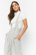 Forever21 Striped Wide-leg Overalls