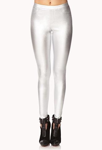 Forever21 Showstopper Metallic Jeggings