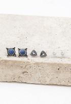 Forever21 Etched Faux Stone Stud Set