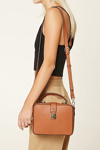 Forever21 Tan Faux Leather Shoulder Bag