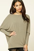 Forever21 Women's  Sage Dolman-sleeved Top