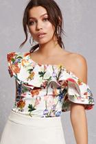Forever21 Floral Flounce Top