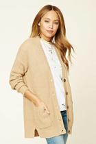 Forever21 Women's  Button-front Ribbed Cardigan