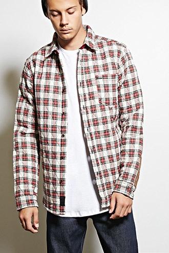 21 Men Men's  Beige Cohesive Co. Plaid Jacket