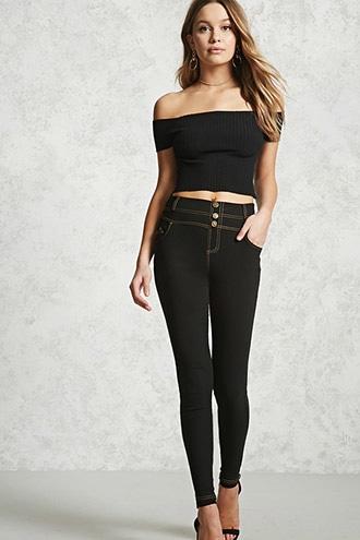 Forever21 Stretch Denim Leggings
