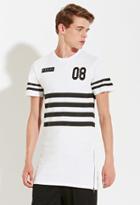 21 Men Civil Zippered Stripe Tee