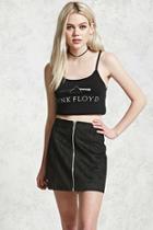 Forever21 Faux Suede Zip-front Mini Skirt