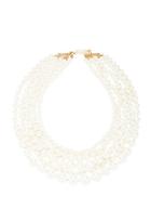 Forever21 Layered Faux Pearl Necklace (cream)