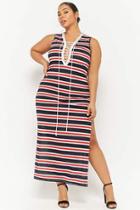 Forever21 Plus Size Plunging Lace-up Maxi Dress