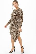 Forever21 Plus Size Asymmetrical Leopard Print Twist-waist Dress