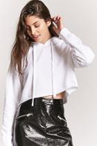 Forever21 Fleece Rolled Hem Hoodie