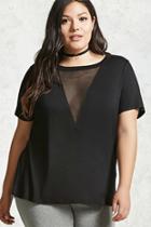 Forever21 Plus Size Mesh-insert Top