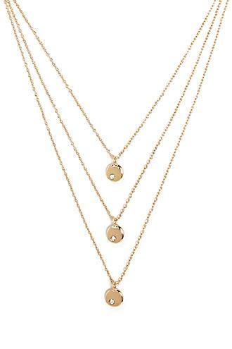 Forever21 Flat Circle Layered Necklace