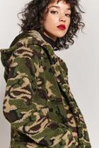 Forever21 Faux Shearling Camo Jacket