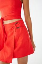 Forever21 Linen-blend O-ring Wrap Skirt