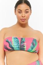 Forever21 Plus Size Kulani Kinis Palm Leaf Bandeau Bikini Top