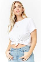 Forever21 Plus Size Marled Knotted Tee