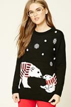 Forever21 Polar Bear Sequin Sweater