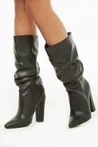 Forever21 Shoe Republic Slouchy Faux Leather Boots