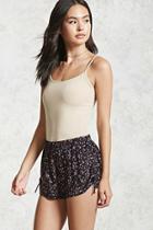 Forever21 Floral Woven Side-tie Shorts