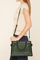 Forever21 Hunter Green Faux Leather Satchel