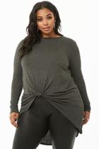 Forever21 Plus Size Knotted Longline Tunic