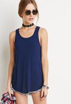 Forever21 Women's  Ribbed Knit Tank (navy)