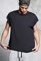 Forever21 Crew Neck Raw-cut Tee
