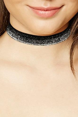 Forever21 Black Metallic Tensile Choker