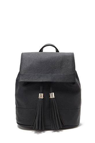 Forever21 Tasseled Faux Leather Backpack