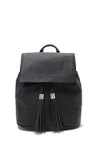 Forever21 Tasseled Faux Leather Backpack