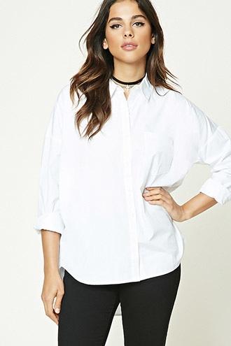 Forever21 Women's Contemporary Micro-stripe Shirt