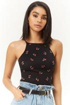 Forever21 Cherry Print Crop Cami
