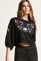 Forever21 Embroidered Floral Top