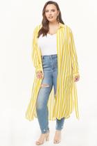Forever21 Plus Size Striped Duster Cardigan
