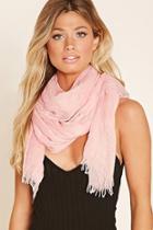 Forever21 Frayed Crosshatch Woven Scarf