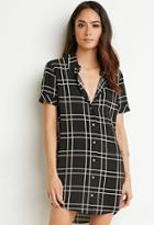 Forever21 Grid-patterned Shirt Dress