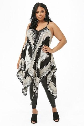Forever21 Plus Size Ornate Trapeze Tunic