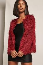 Forever21 Fuzzy Open-front Jacket